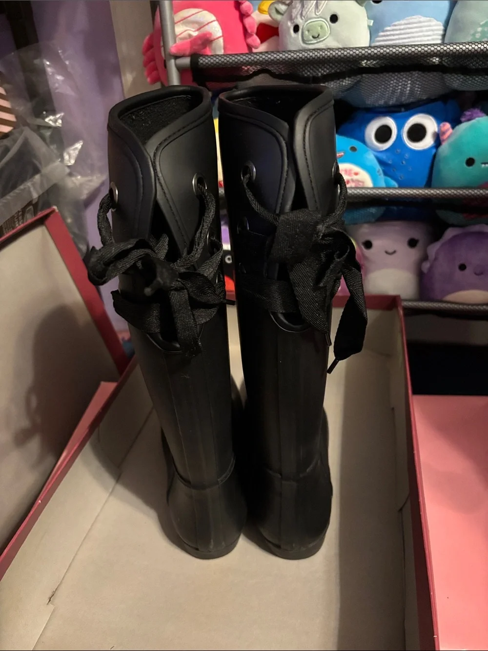 Merona Black Kyra Knee-High Rain Boots